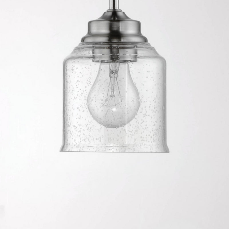 Maxim 91260CDSN One Light Pendant, Satin Nickel