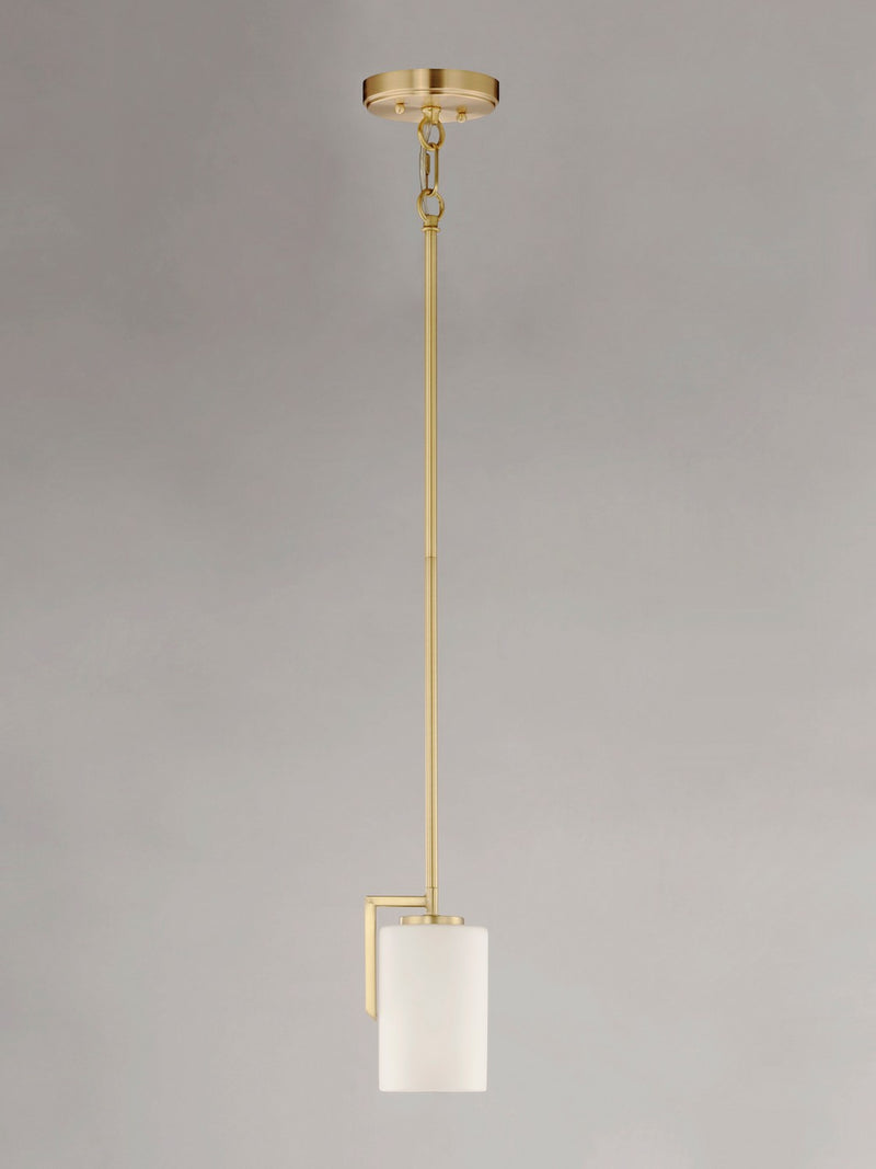 Maxim 91280SWSBR One Light Mini Pendant, Satin Brass