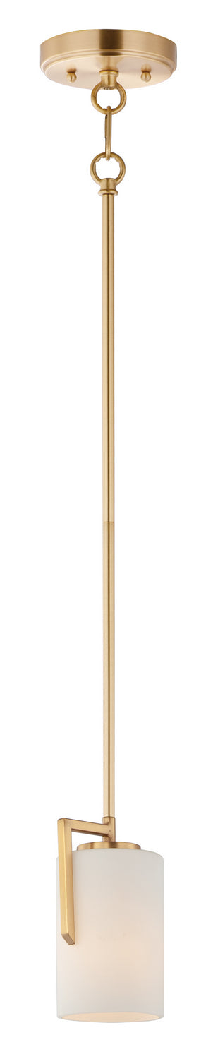 Maxim 91280SWSBR One Light Mini Pendant, Satin Brass