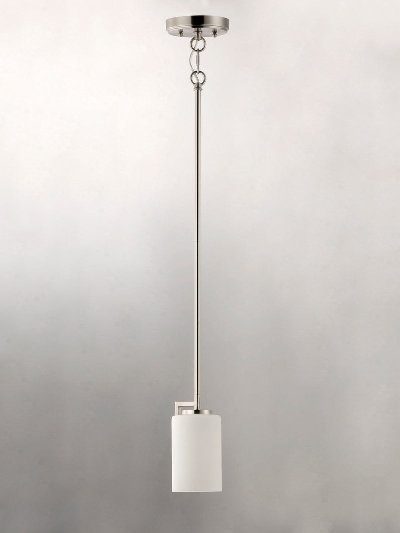 Maxim 91280SWSN One Light Mini Pendant, Satin Nickel