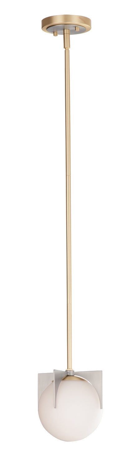Maxim 92470SWSBRBP One Light Pendant, Satin Brass / Brushed Platinum