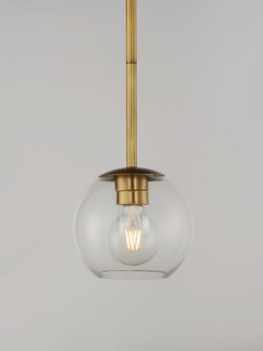 Maxim 98410CLNAB One Light Pendant, Natural Aged Brass