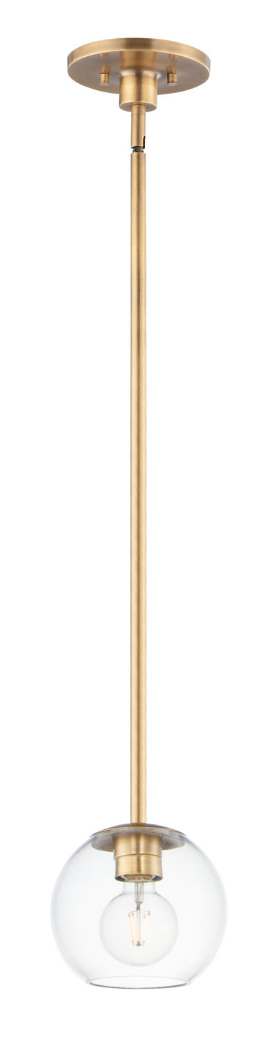 Maxim 98410CLNAB One Light Pendant, Natural Aged Brass