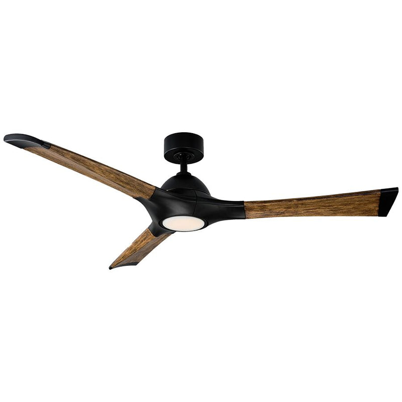 Modern Forms Fans FR-W1814-60L35MBDK 60" Ceiling Fan, Matte Black/Distressed Koa