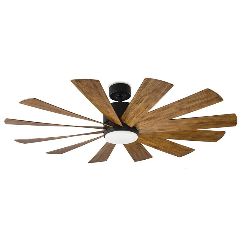 Modern Forms Fans FR-W1815-60L35MBDK 60" Ceiling Fan, Matte Black/Distressed Koa