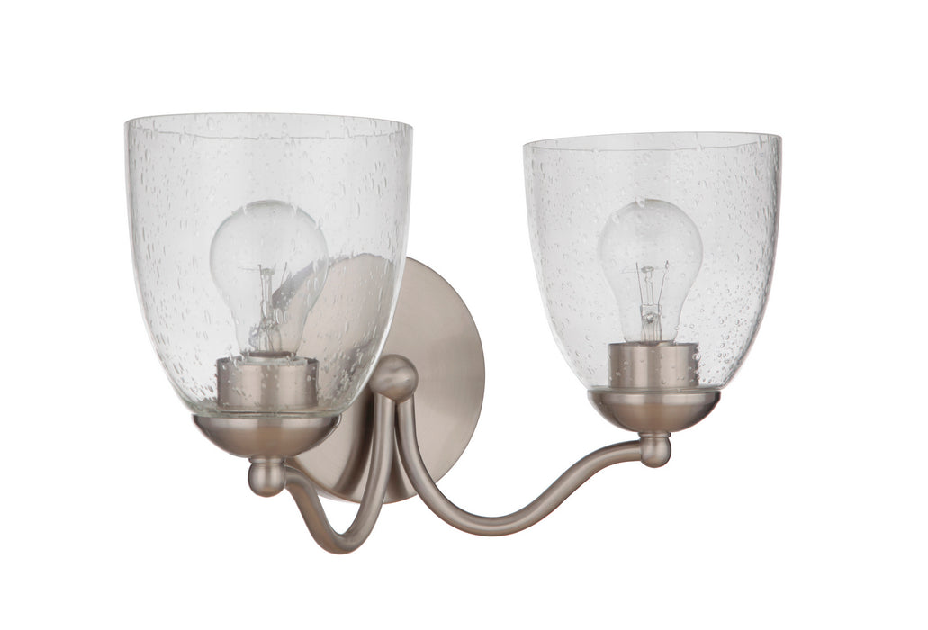Craftmade 19915BNK2 Two Light Vanity, Brushed Polished Nickel