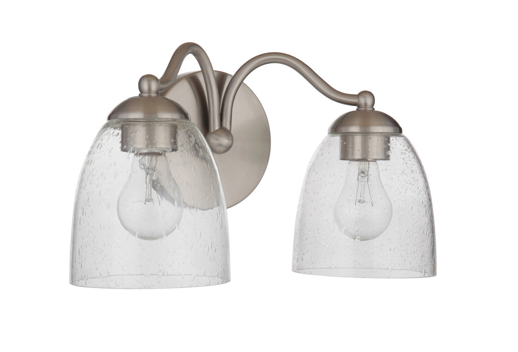 Craftmade 19915BNK2 Two Light Vanity, Brushed Polished Nickel