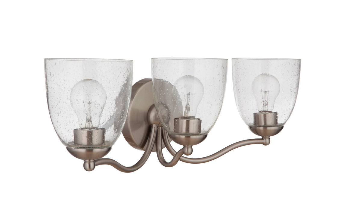 Craftmade 19923BNK3 Three Light Vanity, Brushed Polished Nickel