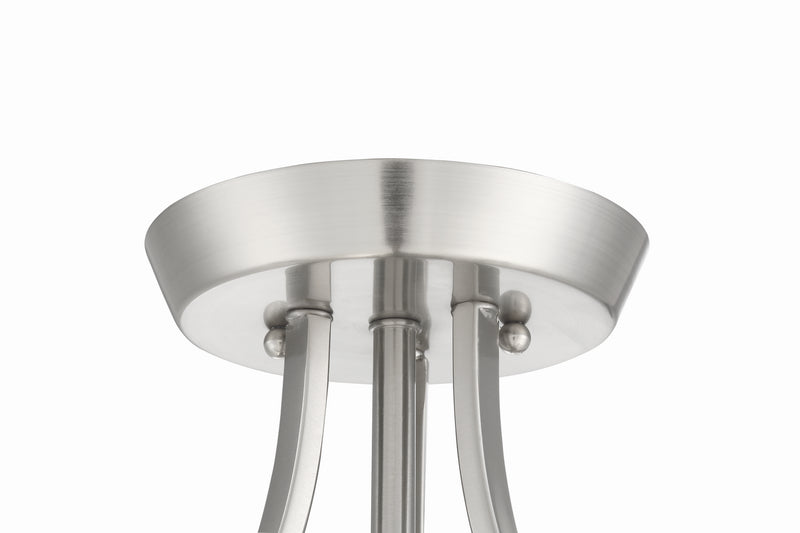 Craftmade 41952-BNK-CS Two Light Semi Flush Mount Convertible, Brushed Polished Nickel