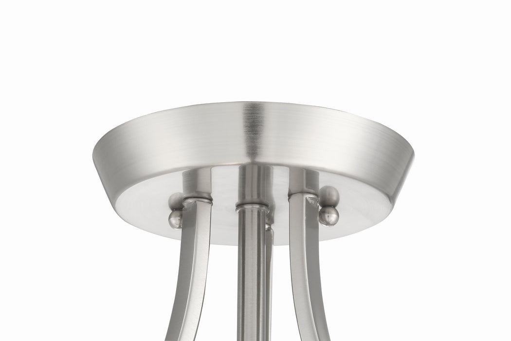 Craftmade 41952-BNK-CS Two Light Semi Flush Mount Convertible, Brushed Polished Nickel