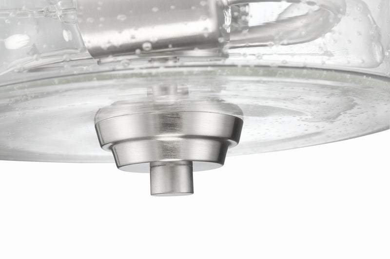 Craftmade 41952-BNK-CS Two Light Semi Flush Mount Convertible, Brushed Polished Nickel