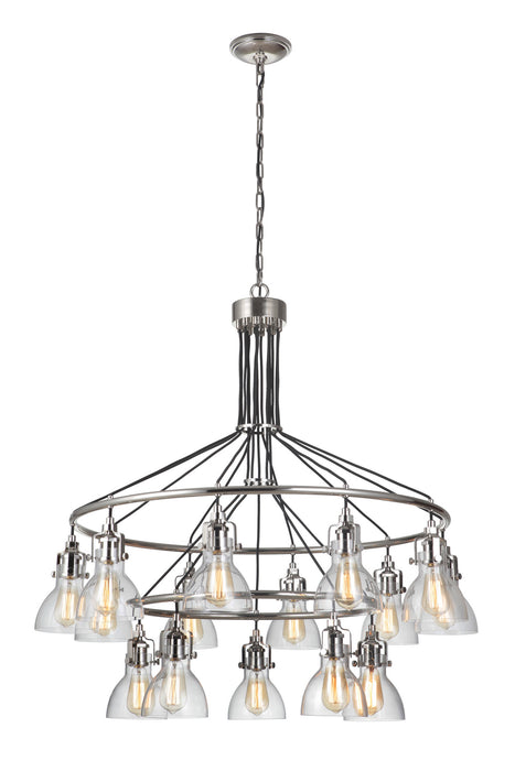 Craftmade 51215-PLN 15 Light Chandelier, Polished Nickel