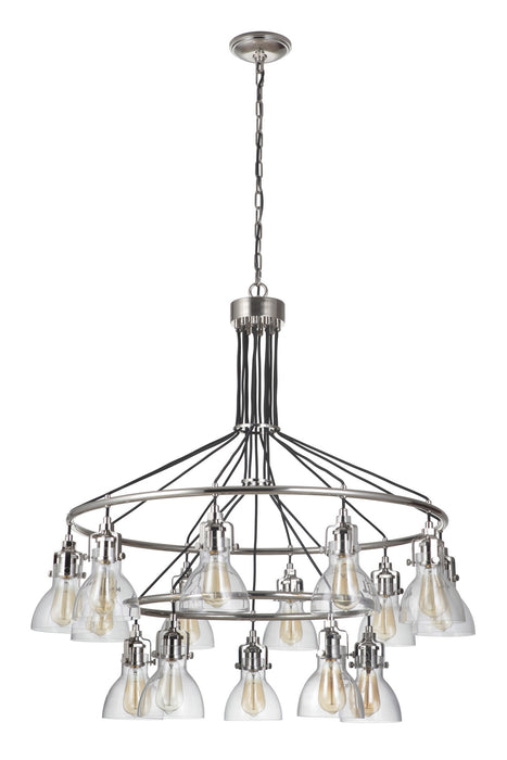 Craftmade 51215-PLN 15 Light Chandelier, Polished Nickel