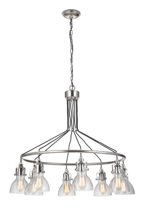 Craftmade 51228-PLN Eight Light Chandelier, Polished Nickel