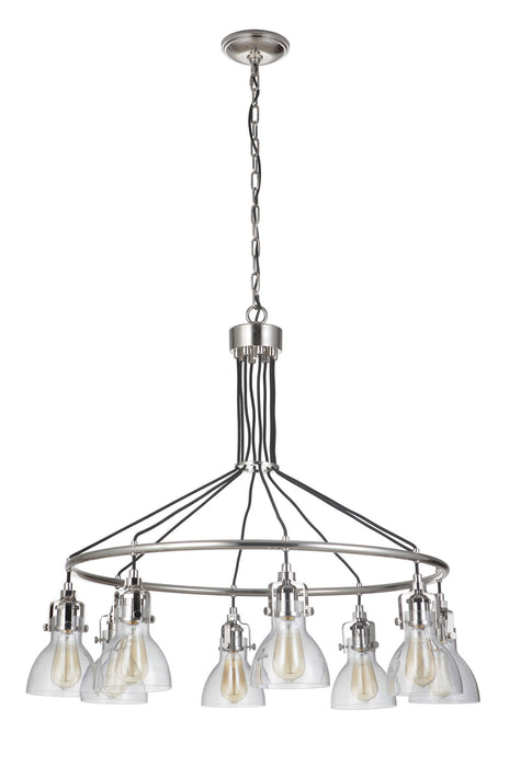Craftmade 51228-PLN Eight Light Chandelier, Polished Nickel