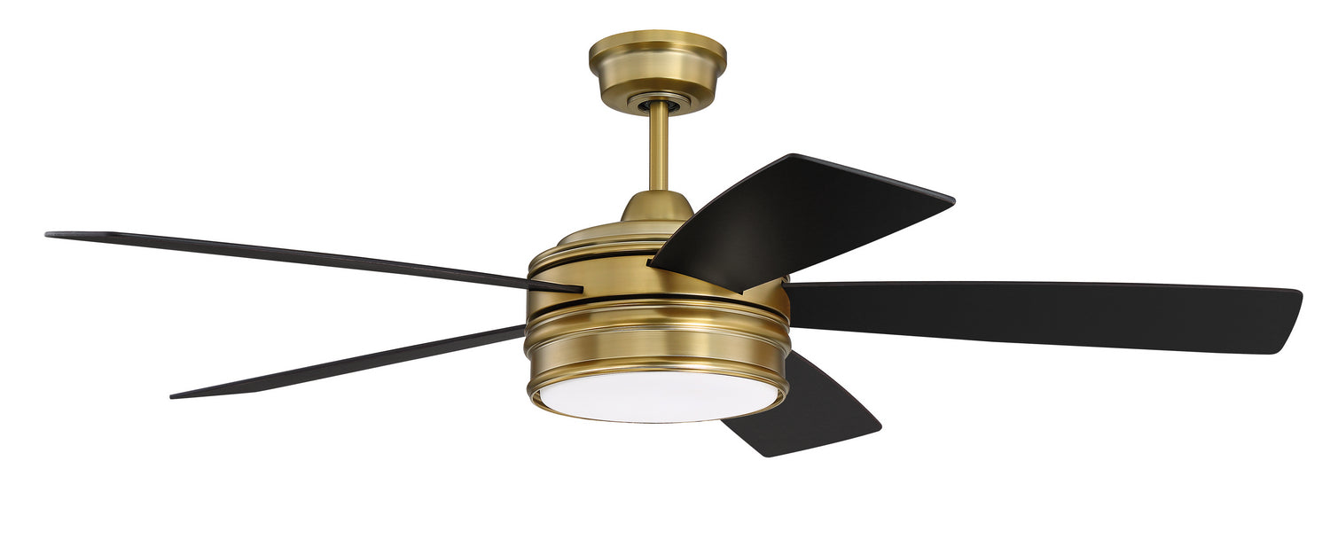 Craftmade BRX52SB5 52"Ceiling Fan, Satin Brass