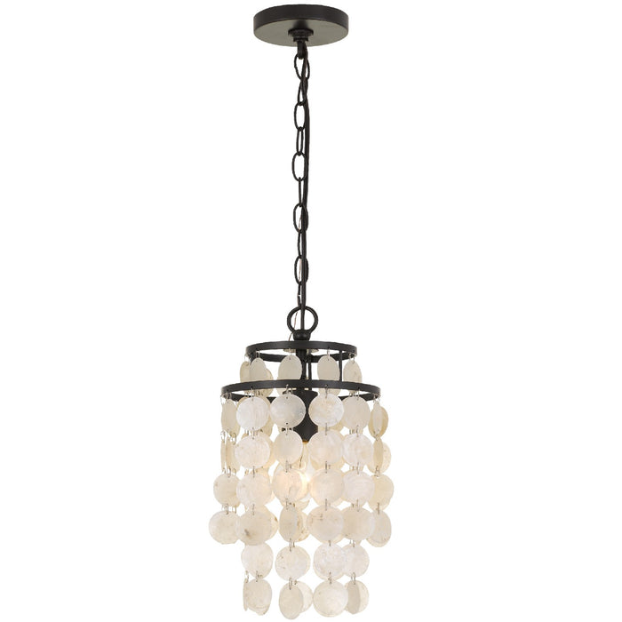 Crystorama BRI-3000-DB One Light Mini Chandelier, Dark Bronze