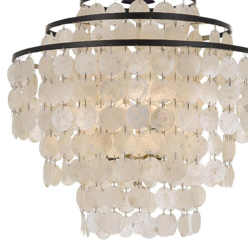Crystorama BRI-3008-DB Four Light Chandelier, Dark Bronze
