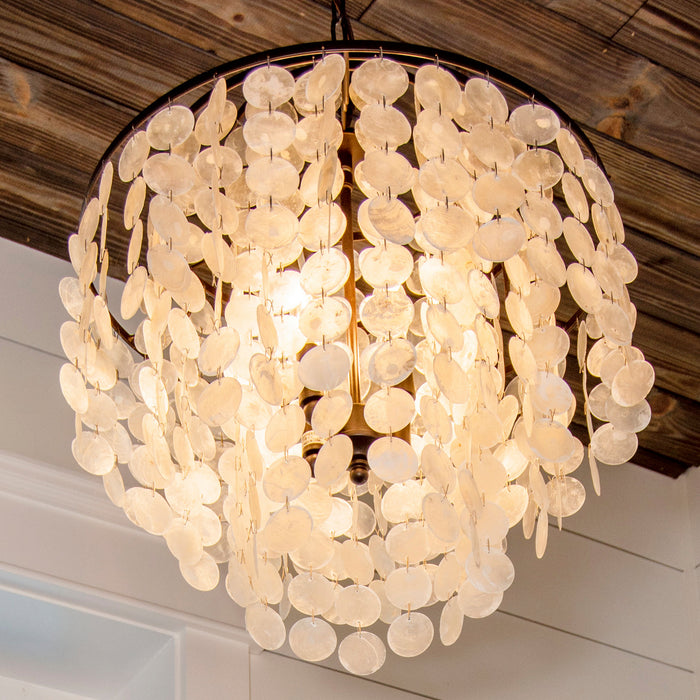 Crystorama BRI-3008-DB Four Light Chandelier, Dark Bronze