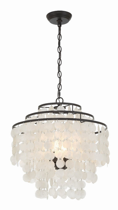 Crystorama BRI-3008-DB Four Light Chandelier, Dark Bronze