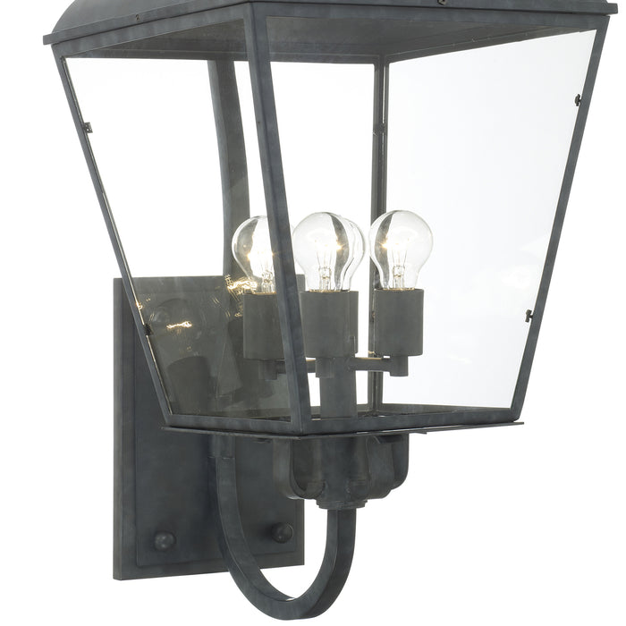 Crystorama DUM-9804-GE Four Light Outdoor Wall Sconce, Graphite