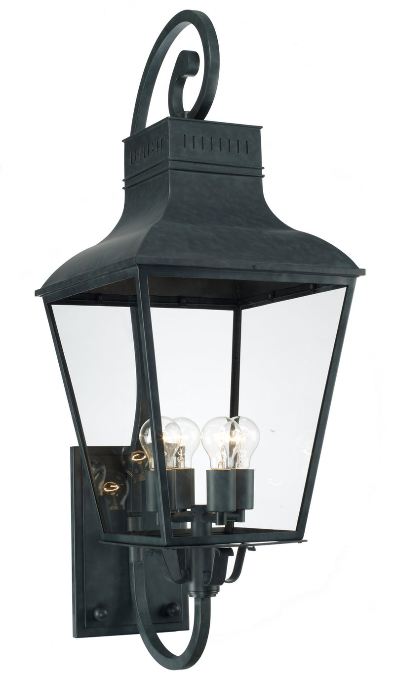 Crystorama DUM-9804-GE Four Light Outdoor Wall Sconce, Graphite