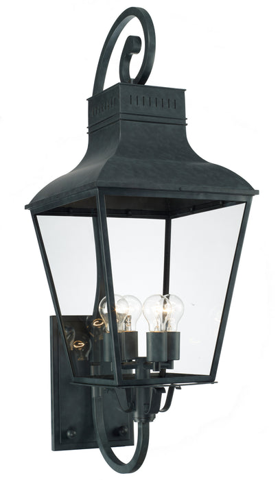 Crystorama DUM-9804-GE Four Light Outdoor Wall Sconce, Graphite