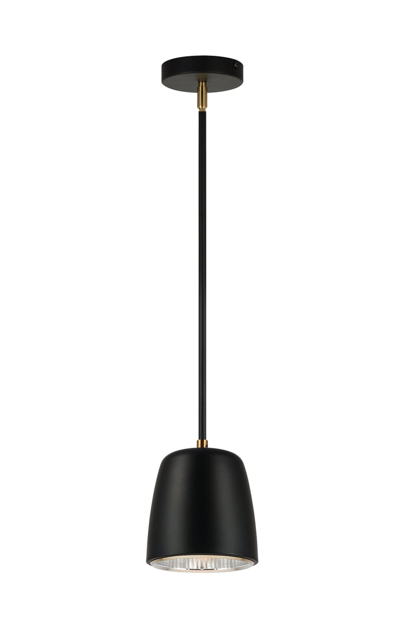 Matteo Lighting C73701BK One Light Pendant, Black