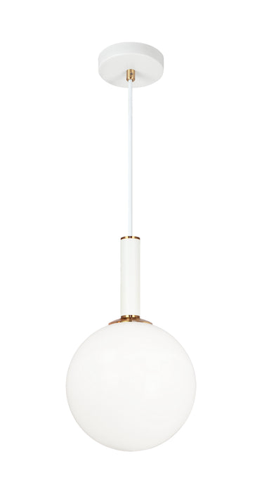 Matteo Lighting C75311AGOP One Light Pendant, Aged Gold Brass