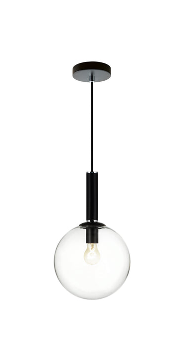 Matteo Lighting C75311BKCL One Light Pendant, Black