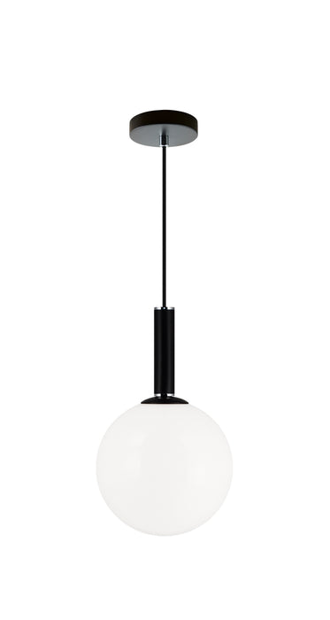 Matteo Lighting C75311BKOP One Light Pendant, Black