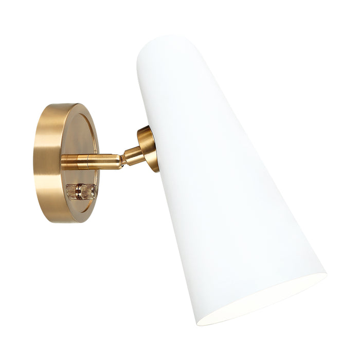 Matteo Lighting S05211WH One Light Wall Sconce, White