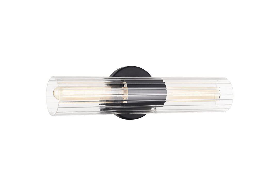 Matteo Lighting S05401BK Two Light Wall Sconce, Black