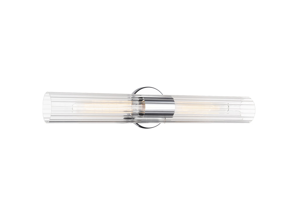 Matteo Lighting S05403CH Two Light Wall Sconce, Chrome