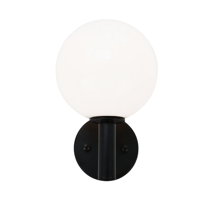 Matteo Lighting S06001BKOP One Light Wall Sconce, Black