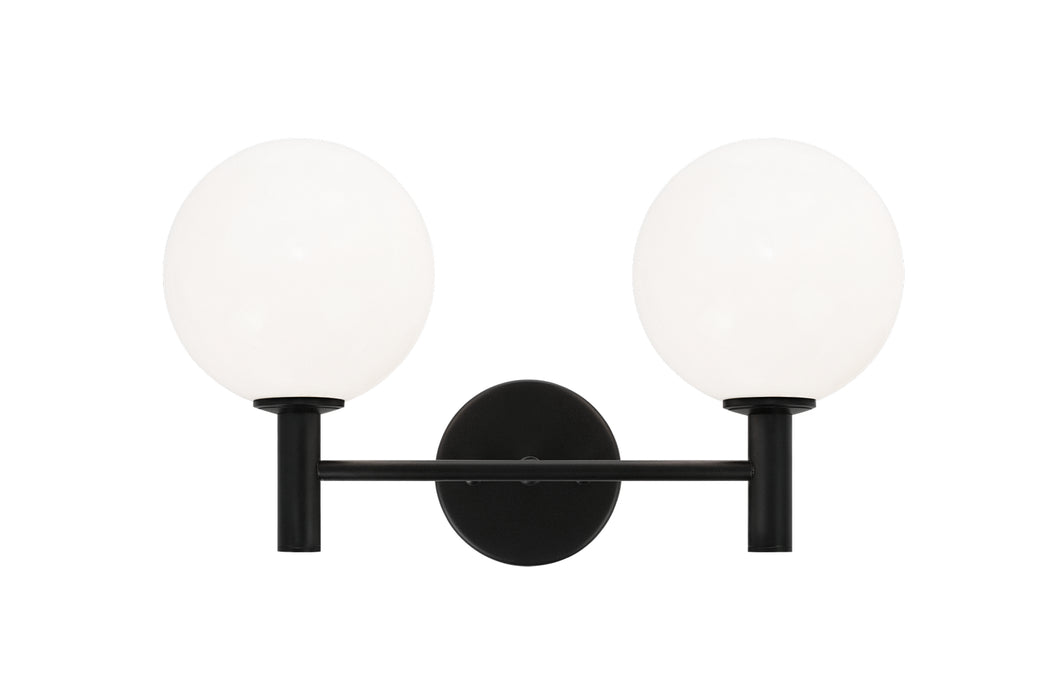 Matteo Lighting S06002BKOP Two Light Wall Sconce, Black