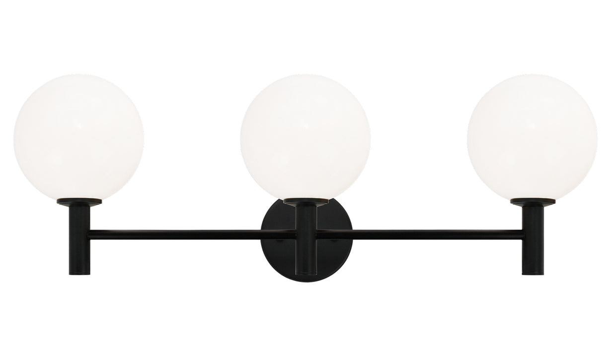 Matteo Lighting S06003BKOP Three Light Wall Sconce, Black