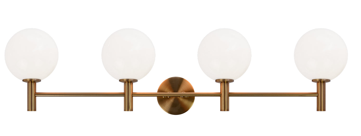 Matteo Lighting S06004AGOP One Light Wall Sconce, Aged Gold Brass