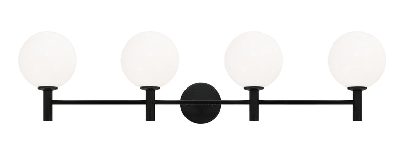 Matteo Lighting S06004BKOP Four Light Wall Sconce, Black