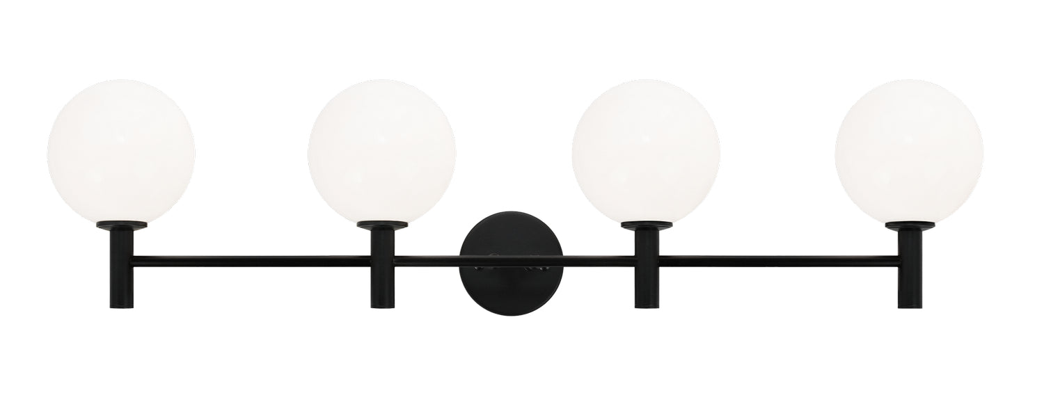 Matteo Lighting S06004BKOP Four Light Wall Sconce, Black