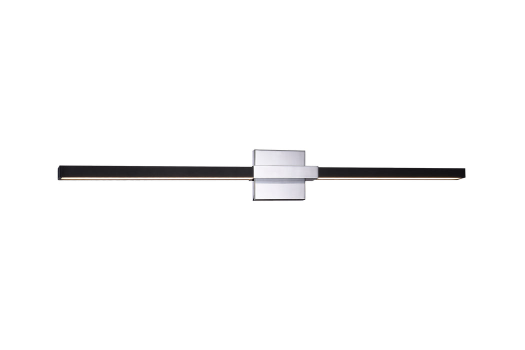 Matteo Lighting W64736MBCH LED Wall Sconce, Matte Black & Chrome
