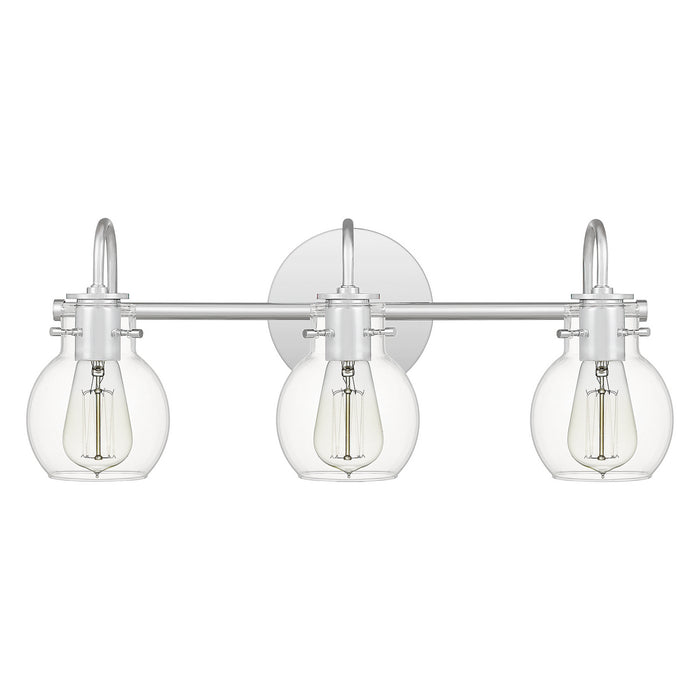 Quoizel ANW8603C Three Light Bath Fixture, Polished Chrome