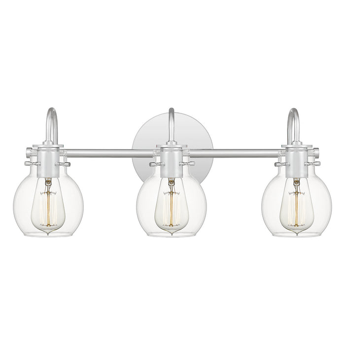 Quoizel ANW8603C Three Light Bath Fixture, Polished Chrome