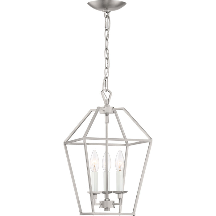 Quoizel AVY5203BN Three Light Foyer Pendant, Brushed Nickel