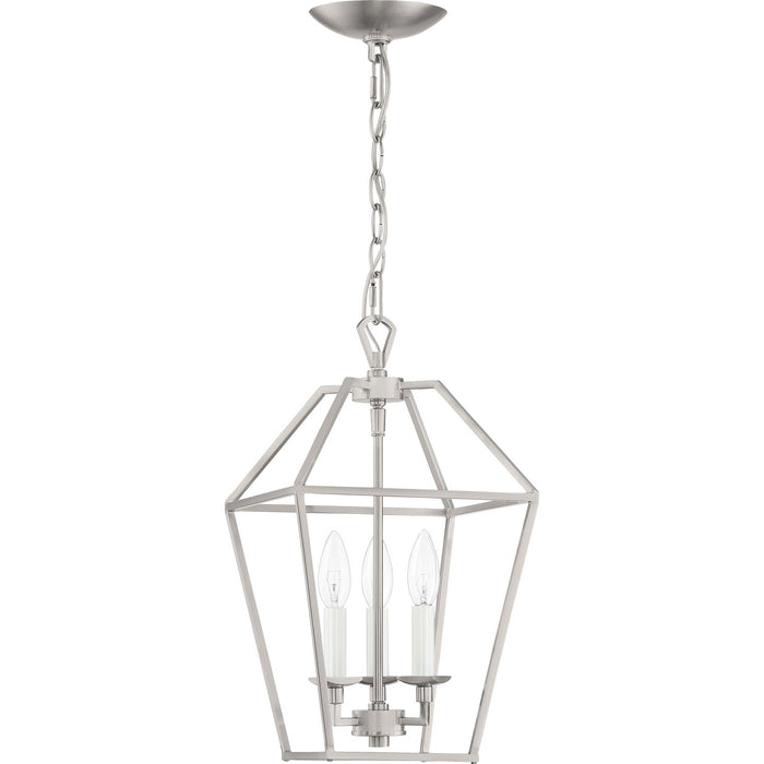 Quoizel AVY5203BN Three Light Foyer Pendant, Brushed Nickel