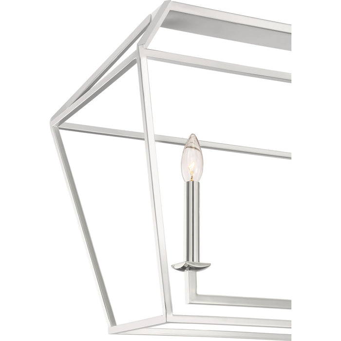Quoizel AVY542PK Five Light Island Chandelier, Polished Nickel
