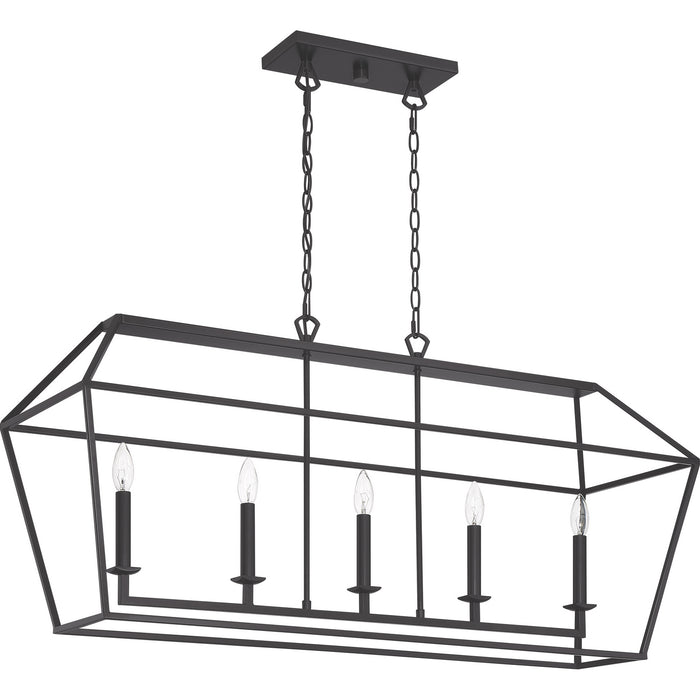 Quoizel AVY542PN Five Light Island Chandelier, Palladian Bronze