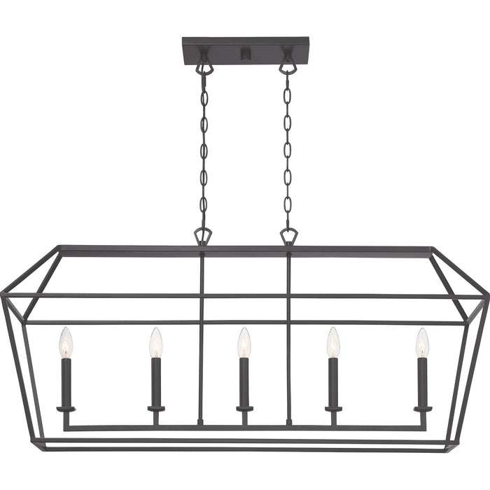 Quoizel AVY542PN Five Light Island Chandelier, Palladian Bronze