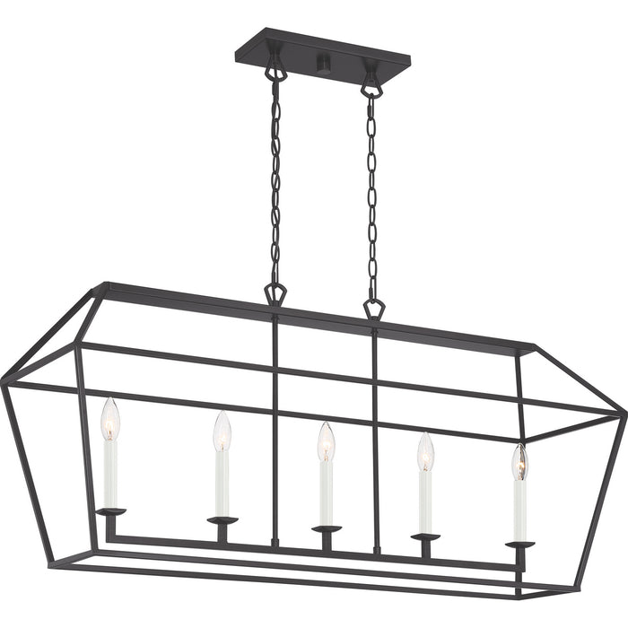 Quoizel AVY542PN Five Light Island Chandelier, Palladian Bronze