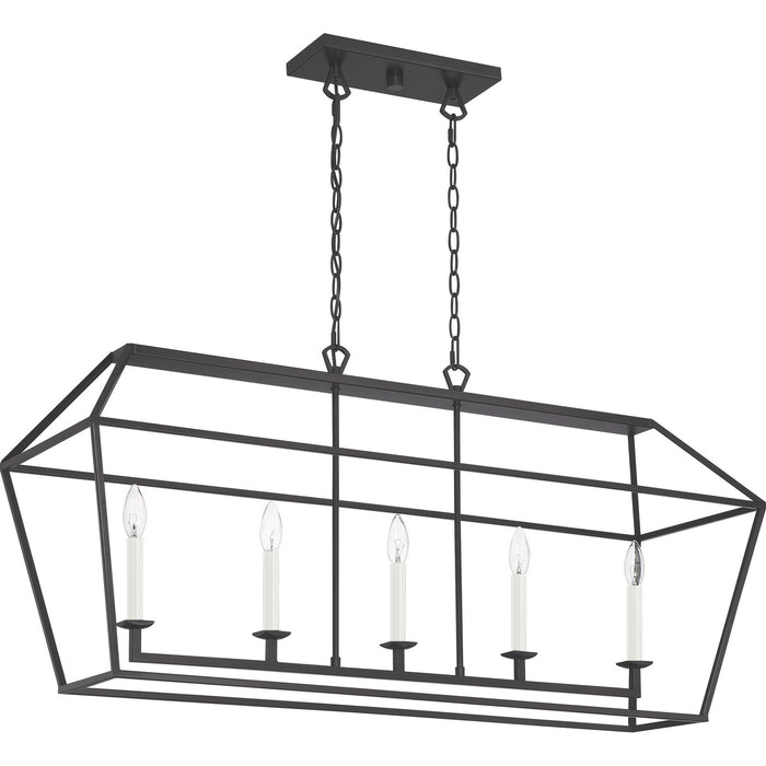 Quoizel AVY542PN Five Light Island Chandelier, Palladian Bronze